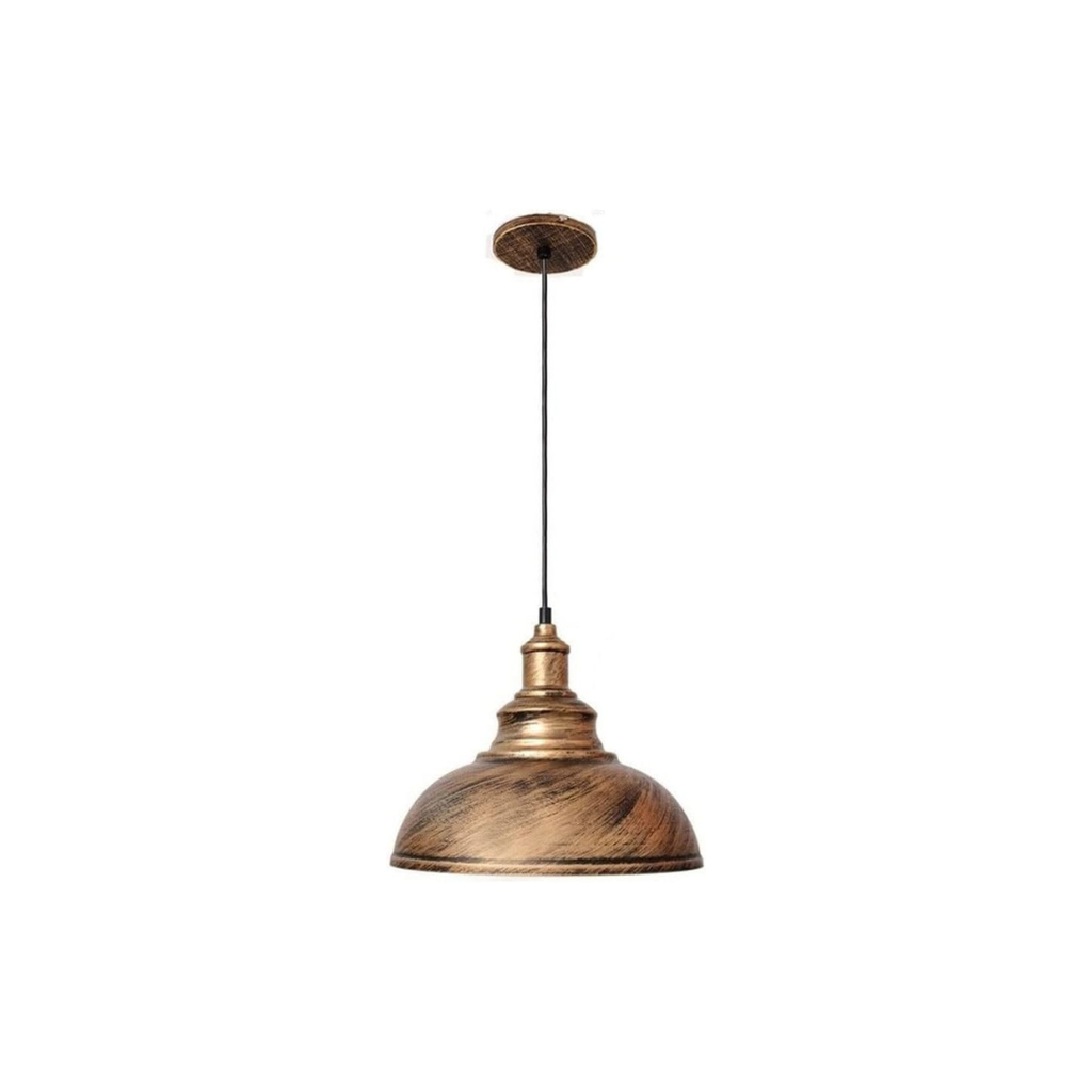 Vintage Lampa Wisząca Metalowa Industrialna Pokrywa