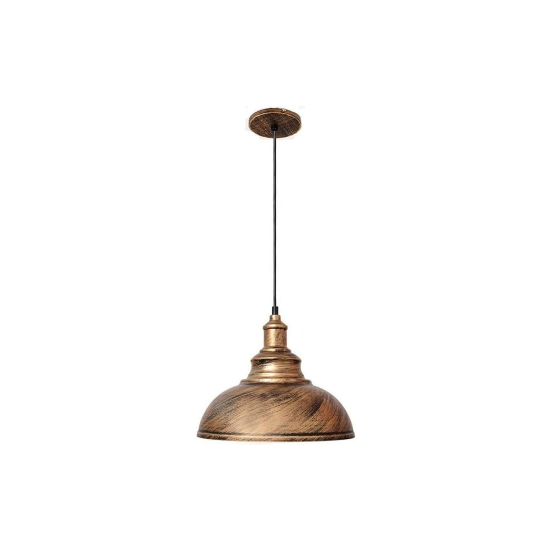 Vintage Lampa Wisząca Metalowa Industrialna Pokrywa