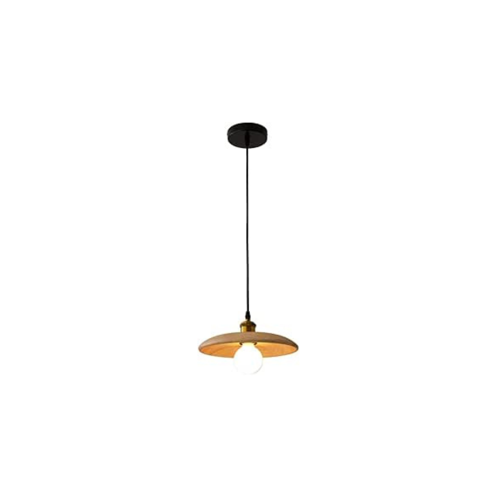 Industrialna Lampa Wisząca Drewniana Retro Minimalistyczna