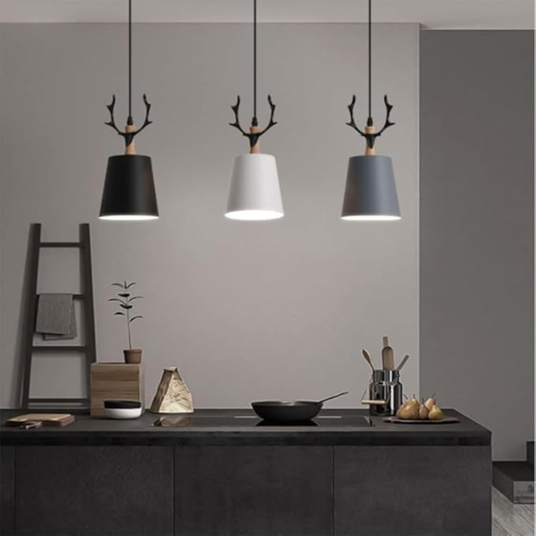 Industrialna lampa wisząca poroże metalowa dekoracyjna