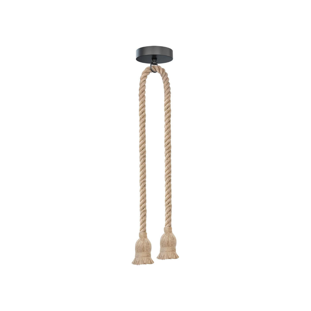 Industrialna Lampa Wisząca Lina Jutowa Vintage