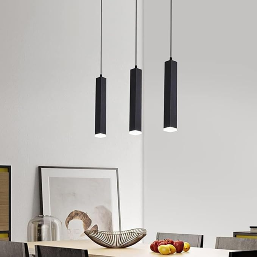 Nowoczesna regulowana lampa wisząca LED czarna