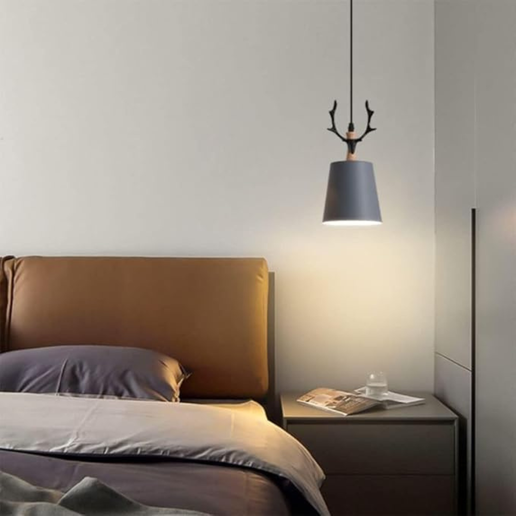 Industrialna lampa wisząca poroże metalowa dekoracyjna