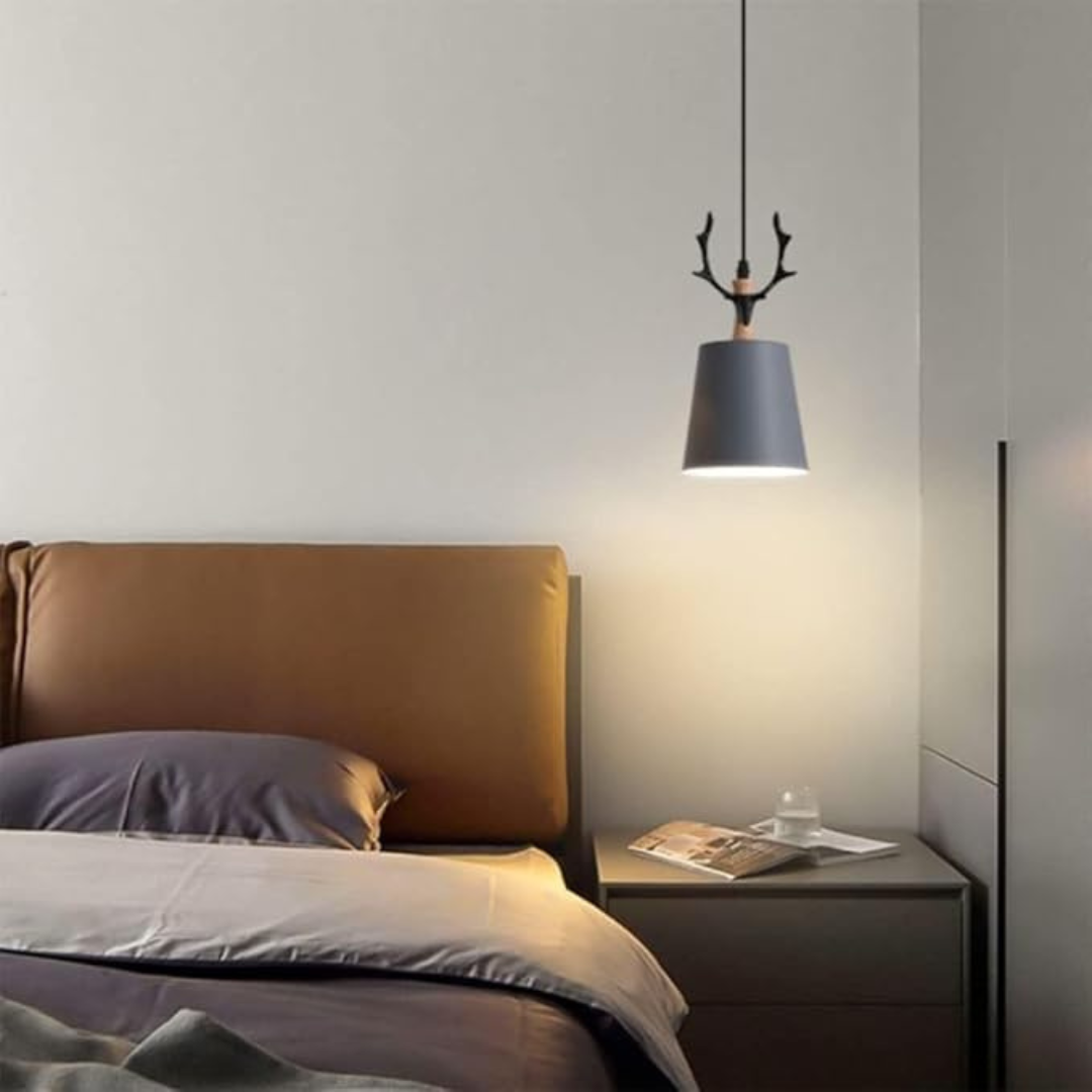 Industrialna lampa wisząca poroże metalowa dekoracyjna