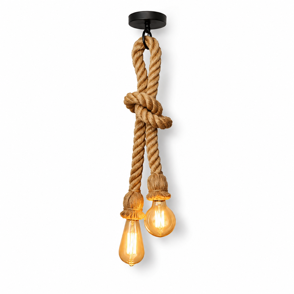 Lampa Wisząca Lina Jutowa Rustykalna E27 – Innofol