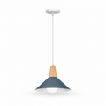 Industrialny Zestaw 2 Lamp Wiszących z Elementami Drewnianymi
