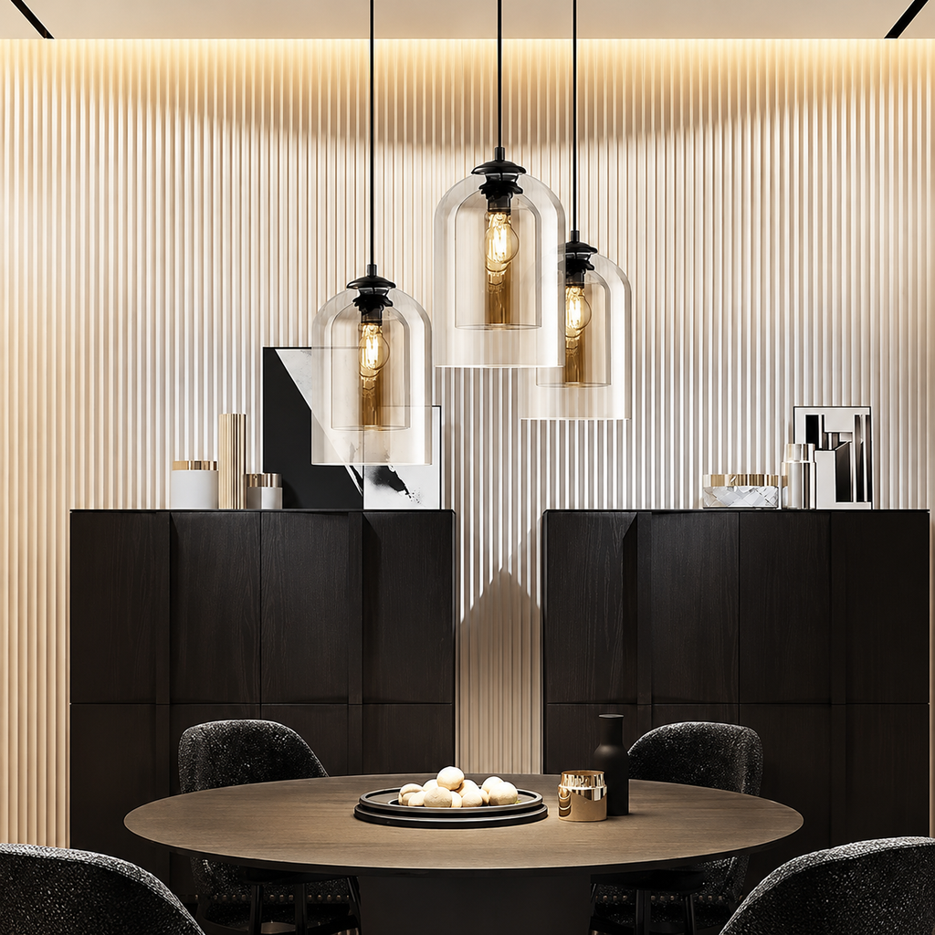 Lampa Wisząca Szklana Bursztynowa Amber E27 – Innofol