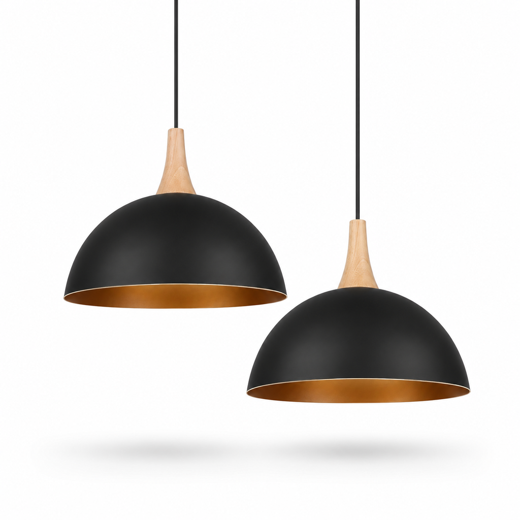 Metalowa Lampa Wisząca E27 Czarna