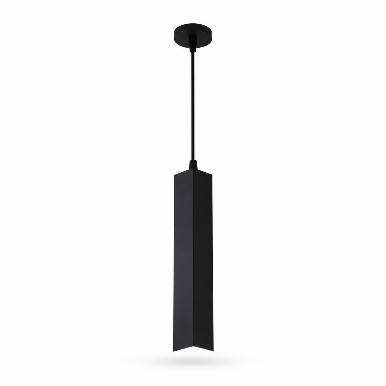 Regulowana Lampa Wisząca LED Czarna Minimalistyczna